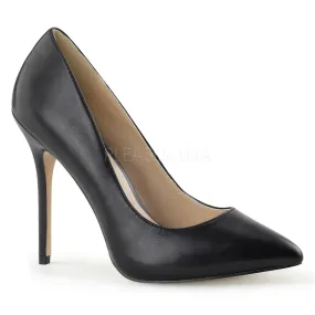 5 Inches Black PU Classic Stilettos