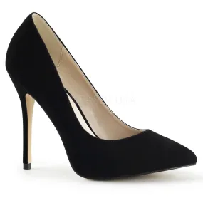 5 Inches Black Velvet Classic Stilettos