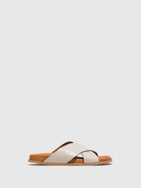 Beige Flat Sandals