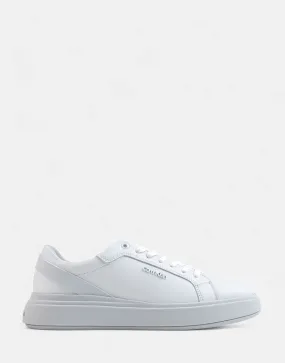 Calvin Klein Low Top Lace Up Stripe White Sneakers