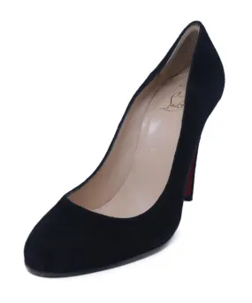 Christian Louboutin Black Suede Heels sz 8.5