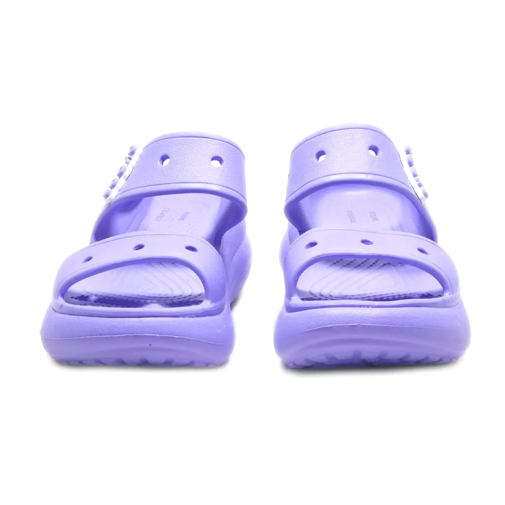 Crocs Classic Crush Platform Sandals Rubber Purple Colour For Women