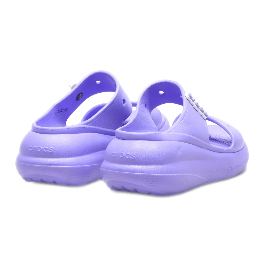 Crocs Classic Crush Platform Sandals Rubber Purple Colour For Women