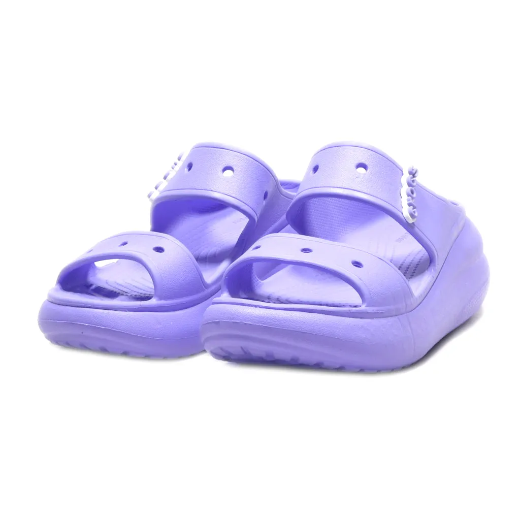 Crocs Classic Crush Platform Sandals Rubber Purple Colour For Women