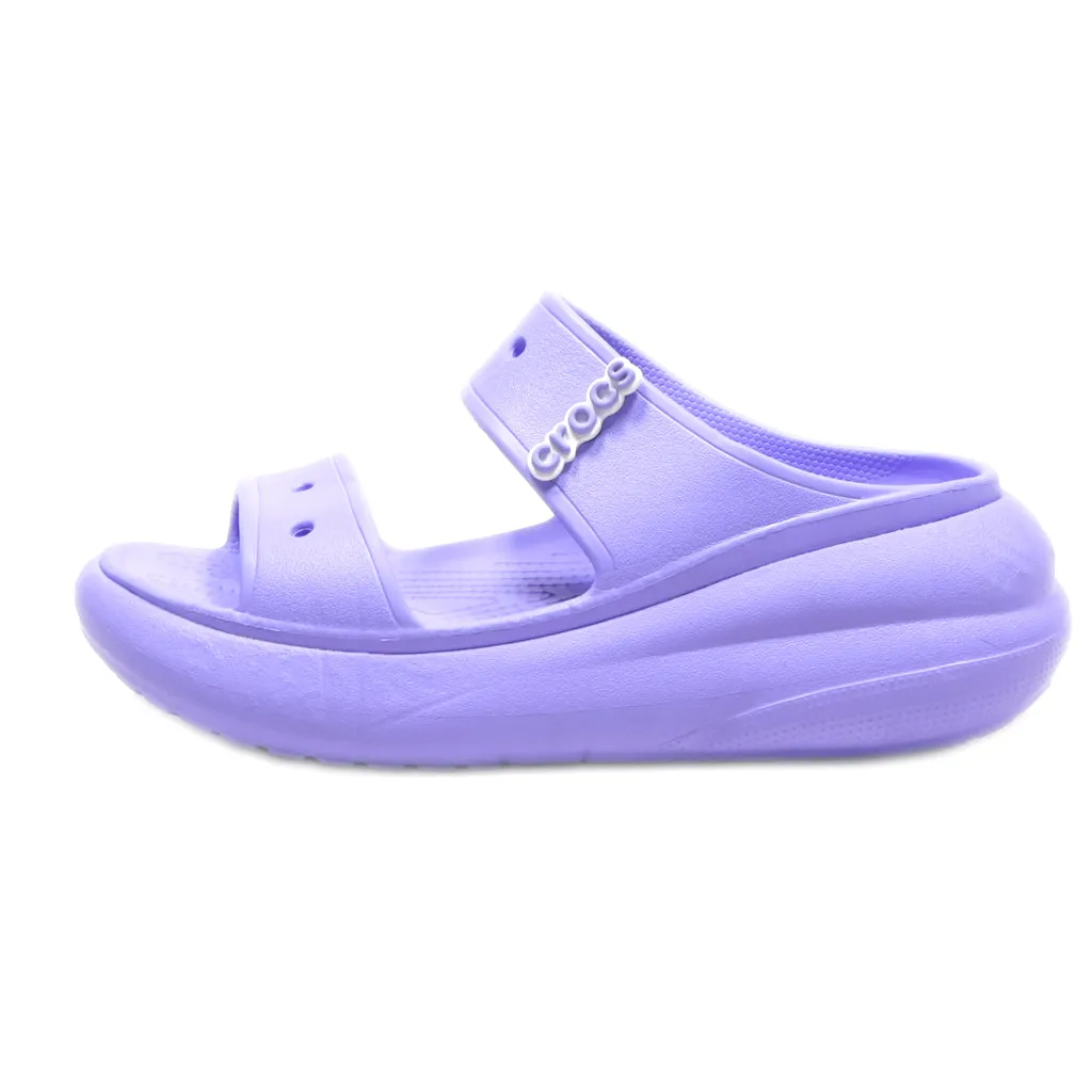 Crocs Classic Crush Platform Sandals Rubber Purple Colour For Women