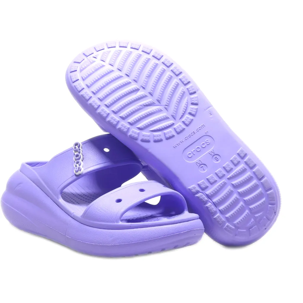 Crocs Classic Crush Platform Sandals Rubber Purple Colour For Women