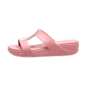 Crocs Monterey Metallic Wedge Sandals Rubber Pink Colour For Women