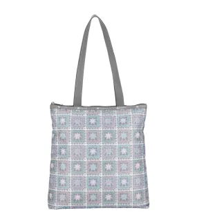 Easy Magazine Tote Pastel Geometric Lace