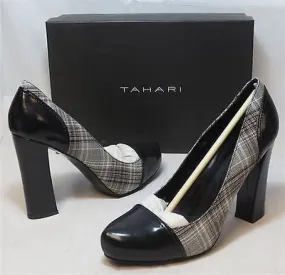 TAHARI Women's Ally Chunky Heel Pump - Black/Multi -  8M