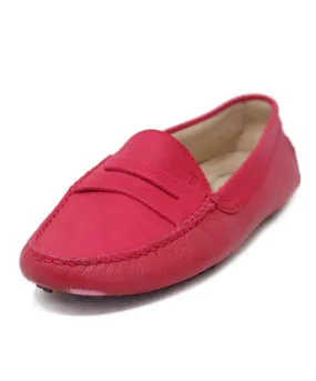 Tod's Fuchsia Leather Loafers sz 8